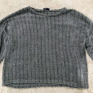 Hollister long sleeve gray sweater size large